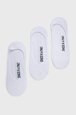 Only & Sons Șosete Bărbați, Culoarea Alb Bărbaţi, Sosete Scurte