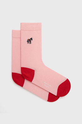 Paul Smith Sosete Femei, Culoarea Roz Dama, Sosete Lungi, Model Imprimeu