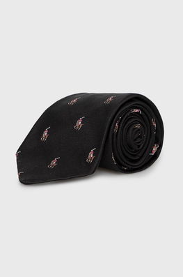 Polo Ralph Lauren Cravata De Matase Culoarea Negru Bărbaţi