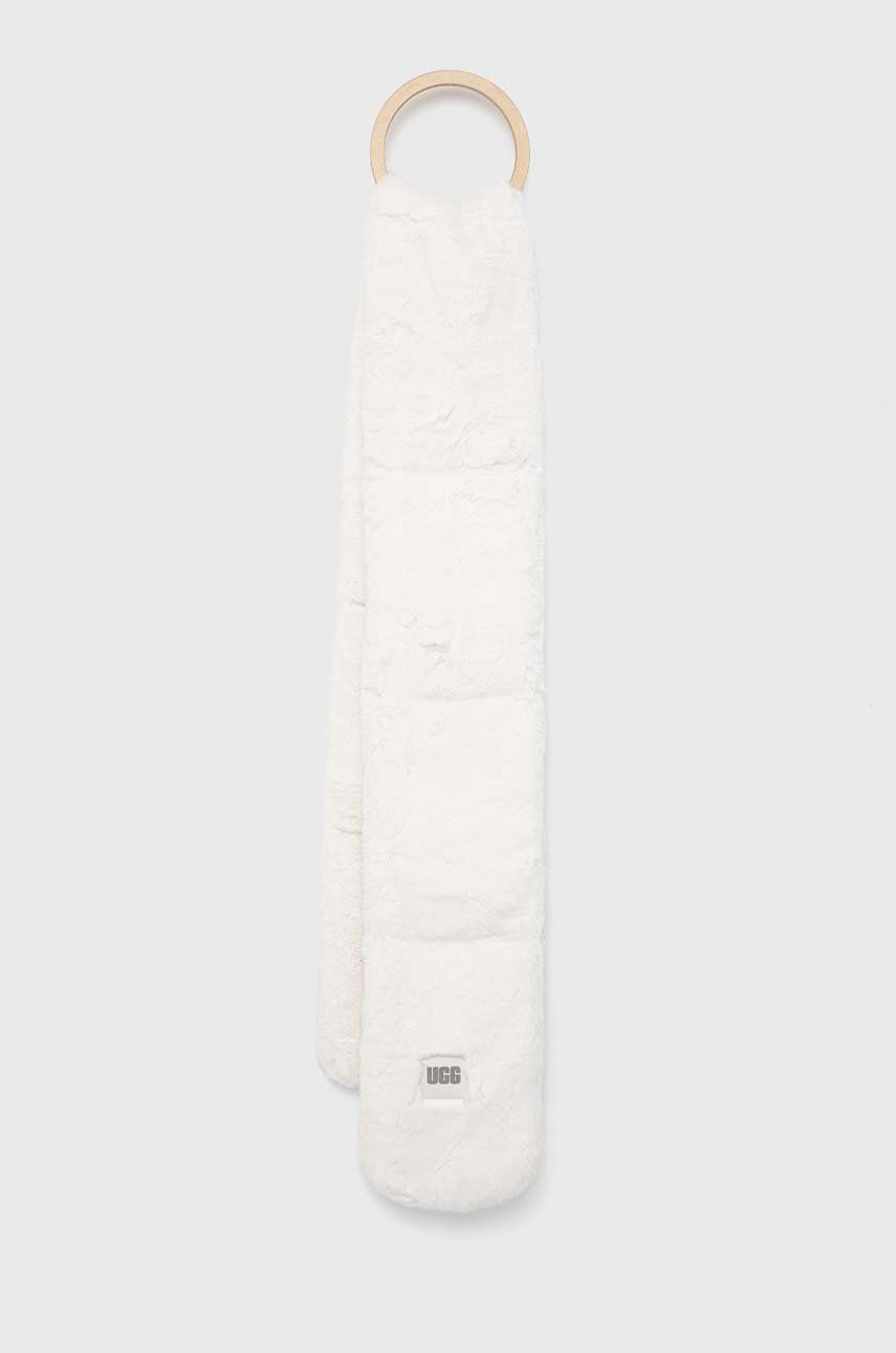 UGG Fular Femei, Culoarea Alb, Neted Dama, Panza