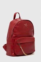 Nobo Rucsac Femei, Culoarea Rosu, Mic, Cu Imprimeu Dama, Imitatie De Piele
