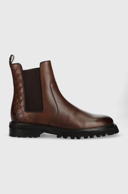 Joop! Ghete Chelsea De Piele Pero Stampa Barbati, Culoarea Maro Bărbaţi, Casual
