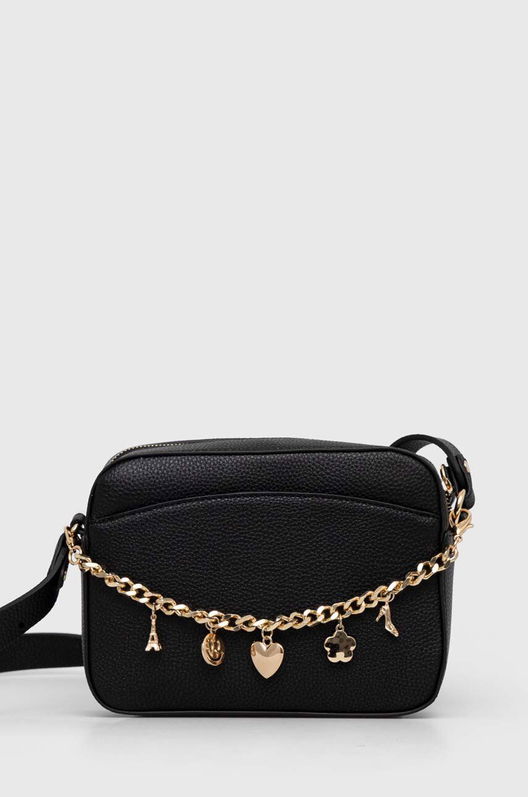 Call It Spring Poseta Trinket Culoarea Negru Dama, Imitatie De Piele