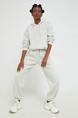Brixton Pantaloni De Trening Femei, Culoarea Gri, Dama, Tricotaj, Model Melanj