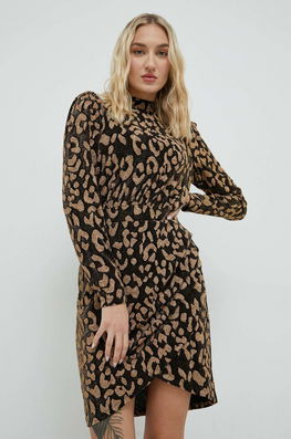 Vila Rochie Culoarea Negru, Mini, Mulata Dama, Tricotaj, Cocktail