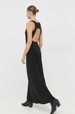 MAX&Co. Rochie Culoarea Negru, Maxi, Mulata Dama, Tricotaj, Casual