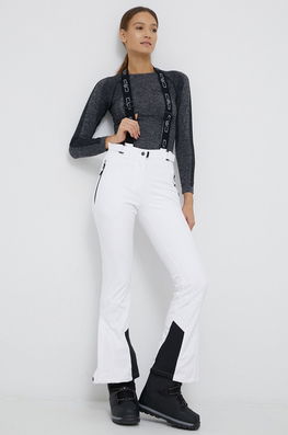 CMP Pantaloni Femei, Culoarea Alb Dama, Panza
