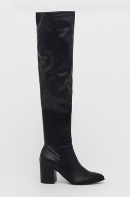 Steve Madden Cizme Jacey Femei, Culoarea Negru, Cu Toc Drept Dama, Imitatie De Piele, Toc Gros