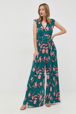 MAX&Co. Salopeta Culoarea Verde, Cu Decolteu In V Dama, Panza, Casual
