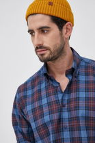 Down, Slim Emanuel Berg Bărbaţi Albastru, Bumbac, Casual, Model Grila