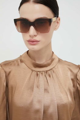 Versace Ochelari De Soare Femei, Culoarea Maro Dama