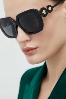 Versace Ochelari De Soare Femei, Culoarea Negru Dama