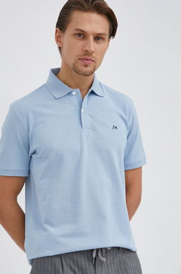 Selected Homme Tricou Polo Bărbați, Material Neted Bărbaţi Albastru, Cu Elastan