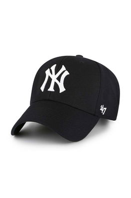 47brand Sapca Mlb New York Yankees Culoarea Negru, Cu Imprimeu Bărbaţi, Cu Un Amestec De Lana