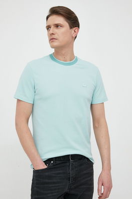 Lacoste Tricou Barbati, Culoarea Turcoaz, Modelator Bărbaţi, Cu Elastan