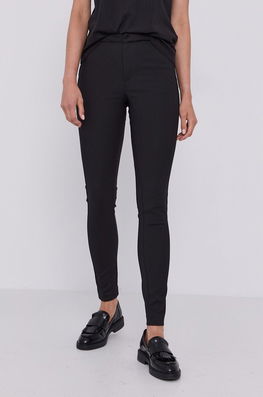 Tiger Of Sweden Pantaloni Femei, Culoarea Negru, Mulat, Medium Waist Dama, Tricotaj