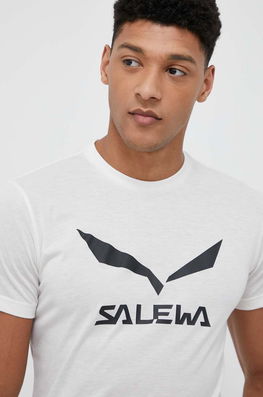 Salewa Tricou Sport Culoarea Alb, Cu Imprimeu Bărbaţi Bej, Model Print