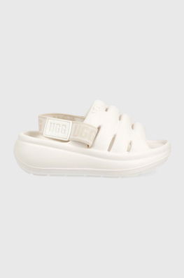 UGG Slapi Copii Culoarea Alb, Sintetic