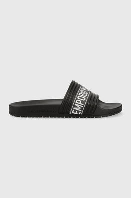 Emporio Armani Underwear Papuci XVPS05 XN744 00002 Culoarea Negru Bărbaţi, Sintetic, Toc Plat