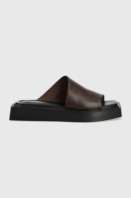 Vagabond Slapi De Piele Evy Femei, Culoarea Maro, Cu Platforma Dama