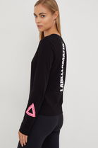 LaBellaMafia Longsleeve Din Bumbac Culoarea Negru Dama, Model Print