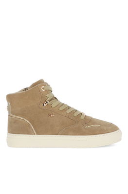 Mexx Pantofi De Piele întoarsă Hope Culoarea Galben, Cu Toc Plat Dama Bej