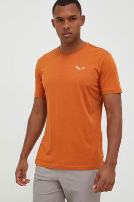 Salewa Tricou Sport Hemp Logo Culoarea Portocaliu, Neted Bărbaţi