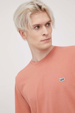 Lee Tricou Din Bumbac Culoarea Portocaliu, Neted Bărbaţi