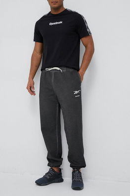 Reebok Classic Pantaloni De Trening Culoarea Gri, Cu Imprimeu Bărbaţi, Tricotaj