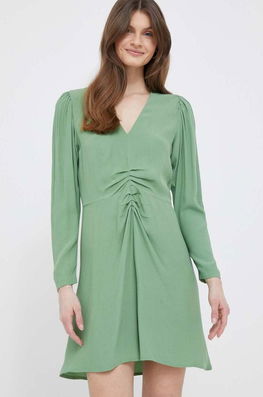 United Colors Of Benetton Rochie Culoarea Verde, Mini, Drept Dama, Panza, Casual
