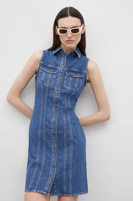Lee Rochie Jeans Culoarea Albastru Marin, Mini, Mulata Dama Bleumarin, Casual