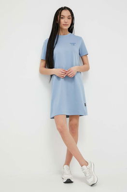 Napapijri Rochie Mini, Drept Dama Albastru, Tricotaj, Casual, Model Print