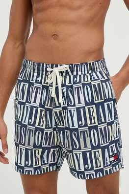 Tommy Jeans Pantaloni Scurti Barbati, Culoarea Negru Bărbaţi Bleumarin, Bumbac