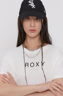 Roxy Tricou Din Bumbac Culoarea Alb Dama, Model Print