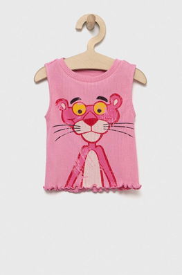 Desigual Top Copii Culoarea Roz, Cu Elastan, Model Print