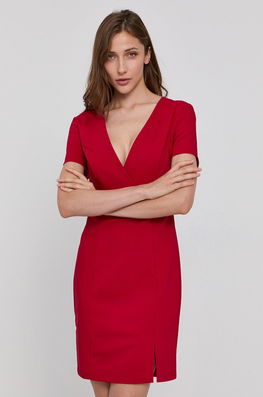 Morgan Rochie Culoarea Rosu, Mini, Mulat Dama, Panza, Office