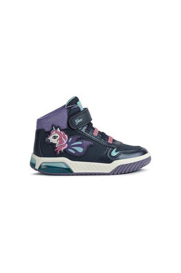 Geox Pantofi Copii Culoarea Albastru Marin Bleumarin, Imitatie De Piele
