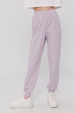 Fila Pantaloni Femei, Culoarea Violet, Material Neted Dama, Tricotaj
