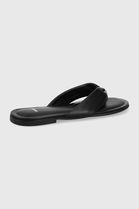 HUGO Slapi De Piele Femei, Culoarea Negru, Cu Toc Plat Dama