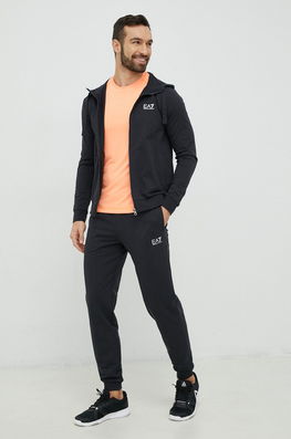 EA7 Emporio Armani Trening Din Bumbac Barbati, Culoarea Negru Bărbaţi Bleumarin