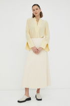 By Malene Birger Fusta Culoarea Bej, Maxi, Evazati Dama, Tricotaj, Casual