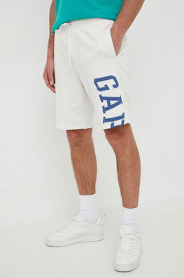 GAP Pantaloni Scurti Barbati, Culoarea Bej Bărbaţi, Tricotaj, Model Print