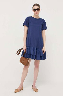 Weekend Max Mara Rochie Din Bumbac Culoarea Albastru Marin, Mini, Drept Dama Bleumarin, Casual