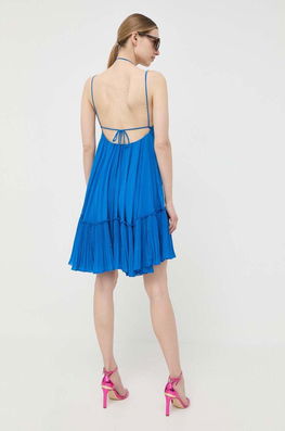 Beatrice B Rochie Mini, Evazati Dama Albastru, Panza, Cocktail