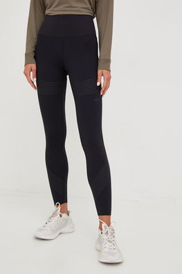 4F Leggins De Antrenament Femei, Culoarea Negru, Cu Imprimeu Dama, Tricotaj, Model Print