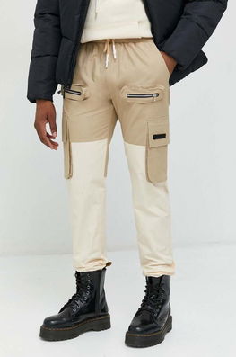 Sixth June Pantaloni Barbati, Culoarea Bej, Cu Fason Cargo Bărbaţi, Panza