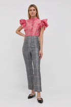 Custommade Cămașă Olina Femei, Culoarea Violet Dama, Elegant, Model Flori