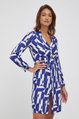 Sisley Rochie Culoarea Violet, Mini, Evazati Dama, Panza, Office