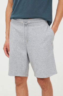 Gant Pantaloni Scurti Barbati, Culoarea Gri Bărbaţi, Tricotaj