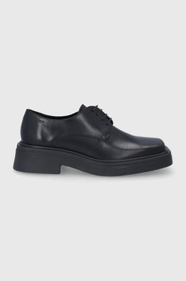Vagabond Pantofi De Piele Eyra Femei, Culoarea Negru, Cu Platforma Dama